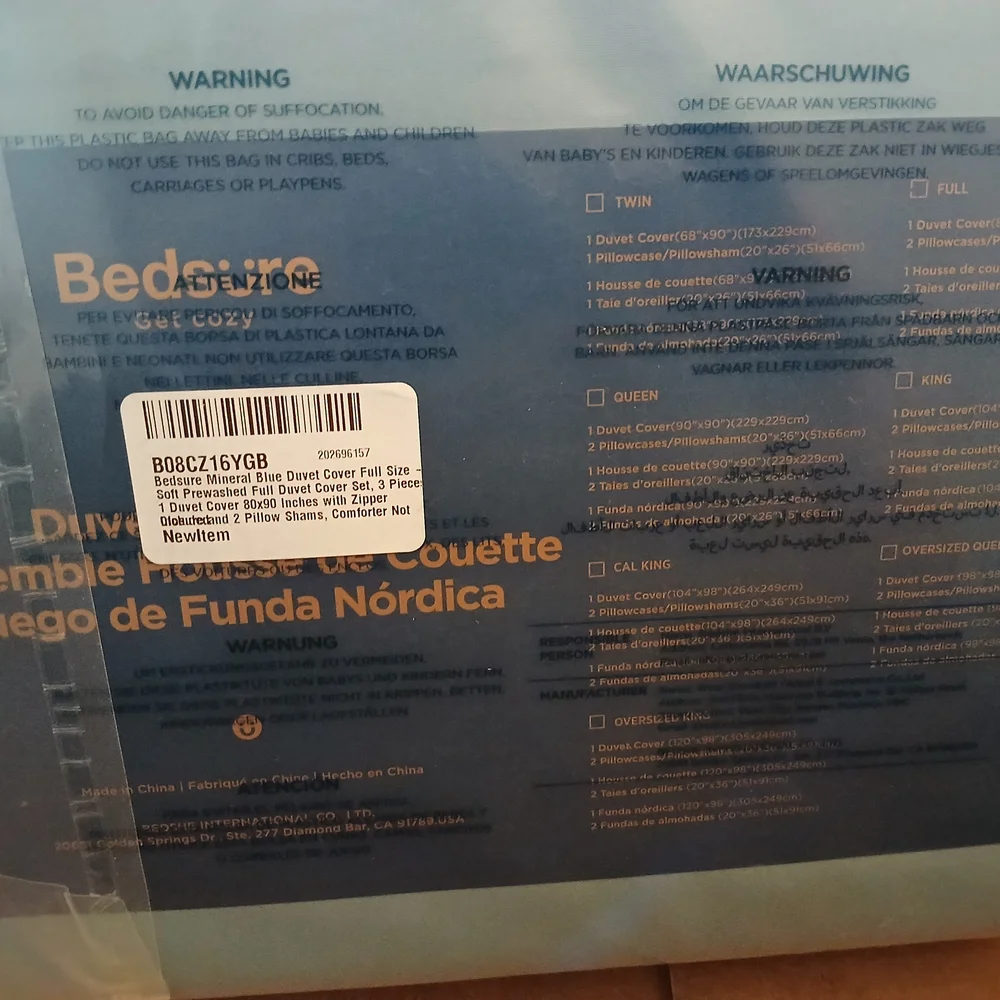 Bedsure Cozy Gray Duvet Cover